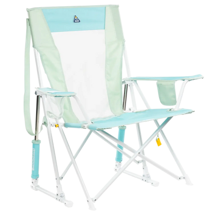 Smooth Motion Comfort Pro Rocker - Choice 375 - Freestyle Rocker Portable Outdoor Folding Chair - Pastel Green