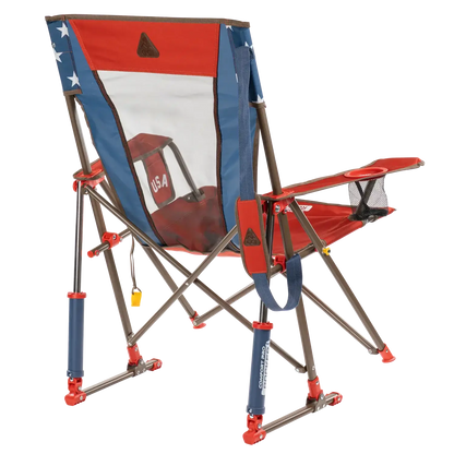 Heavy-Duty Freestyle Comfort Pro Rocker - USA Anniversary Deluxe - Choice 424 - RoadTrip Rocker Smooth Motion Camp Chair Detail