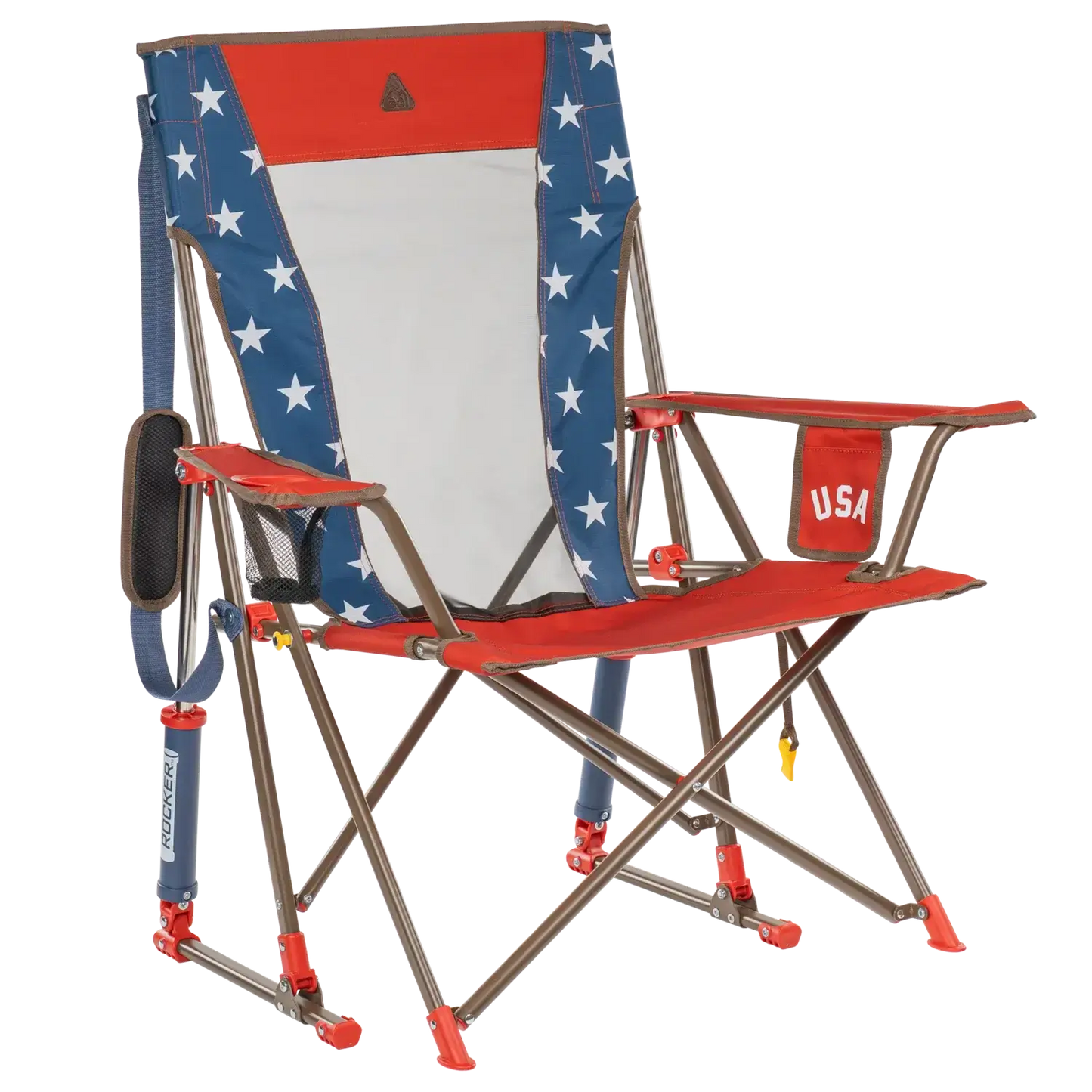 Heavy-Duty Freestyle Comfort Pro Rocker - USA Anniversary Deluxe - Choice 424 - RoadTrip Rocker Smooth Motion Camp Chair - Default Title
