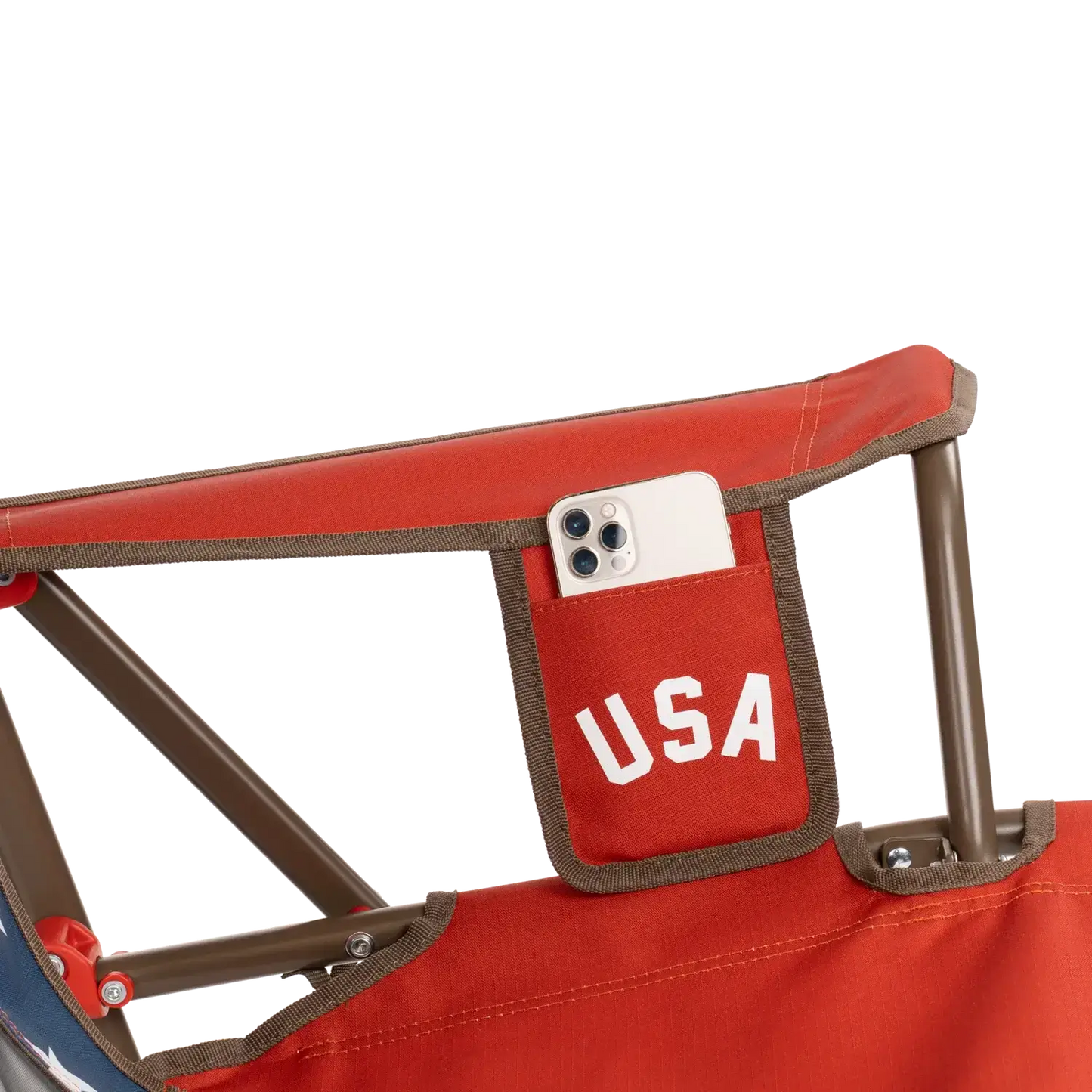 Heavy-Duty Freestyle Comfort Pro Rocker - USA Anniversary Deluxe - Choice 424 - RoadTrip Rocker Smooth Motion Camp Chair Detail