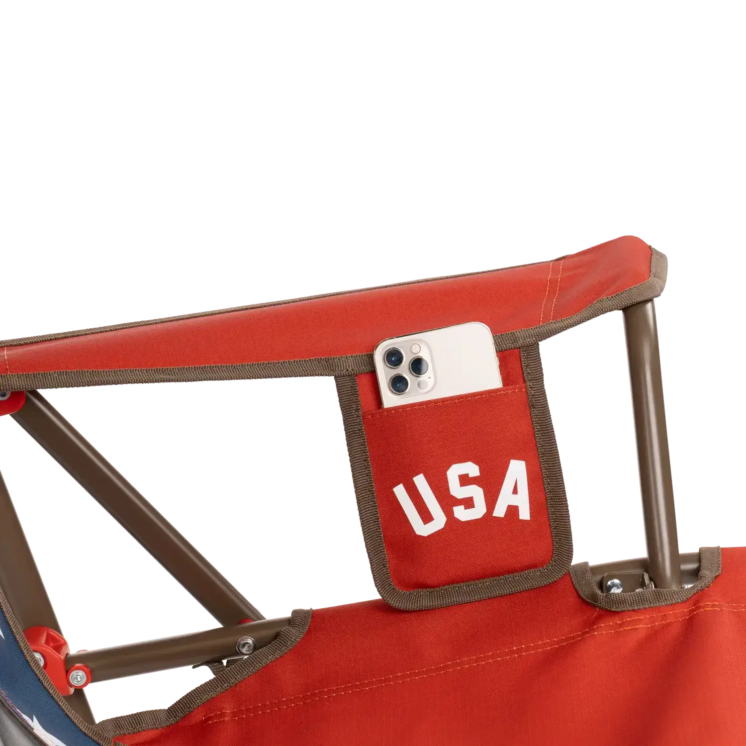 Heavy-Duty Freestyle Comfort Pro Rocker - USA Anniversary Deluxe - Choice 424 - RoadTrip Rocker Smooth Motion Camp Chair Detail