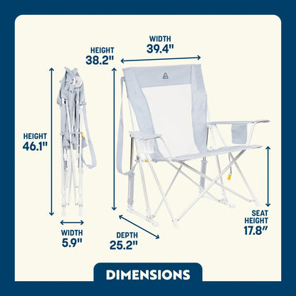 Patented Spring-Action Comfort Pro Rocker XL - Choice 107 - Heavy-Duty Kickback Rocker with Beverage Holder Detail
