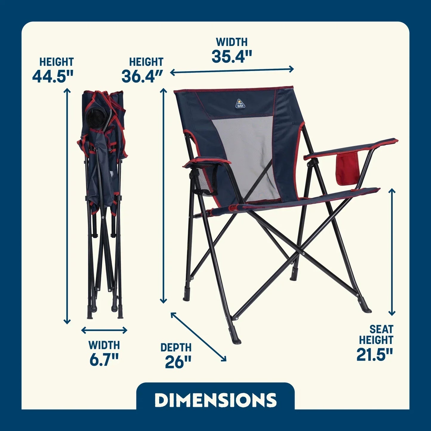 Ultra-Compact Comfort Quad Chair - Choice 989 - Ultra-Lightweight Telescoping PackSeat Travel Stool Detail