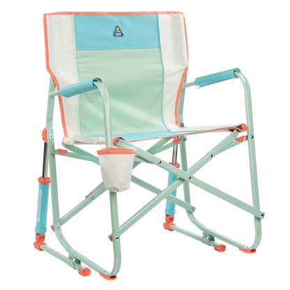 Premium All-Weather Freestyle Rocker - Choice 711 - Patented Spring-Action Rocking Chair for Camping - Ivory