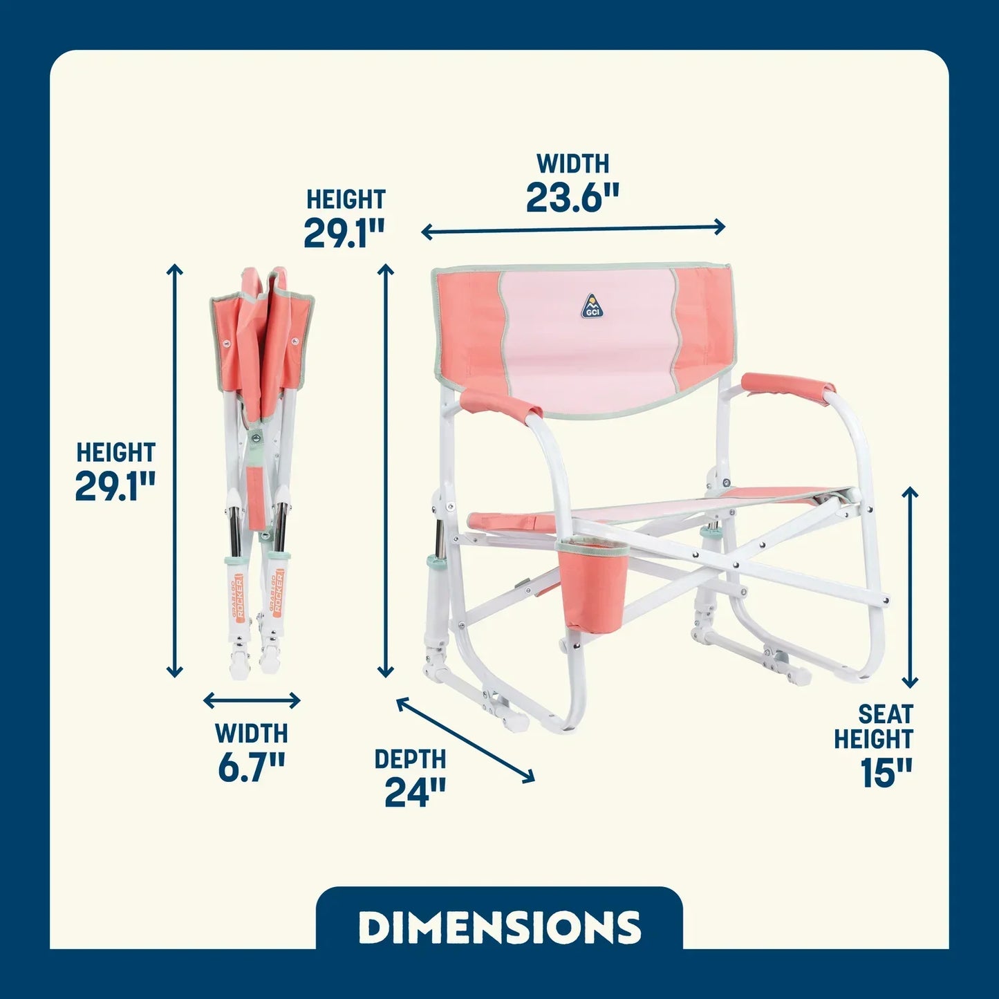 Lightweight Messenger Grab & Go Rocker - Choice 551 - Space-Saving Micro-Folding Chair for Backpacking Detail