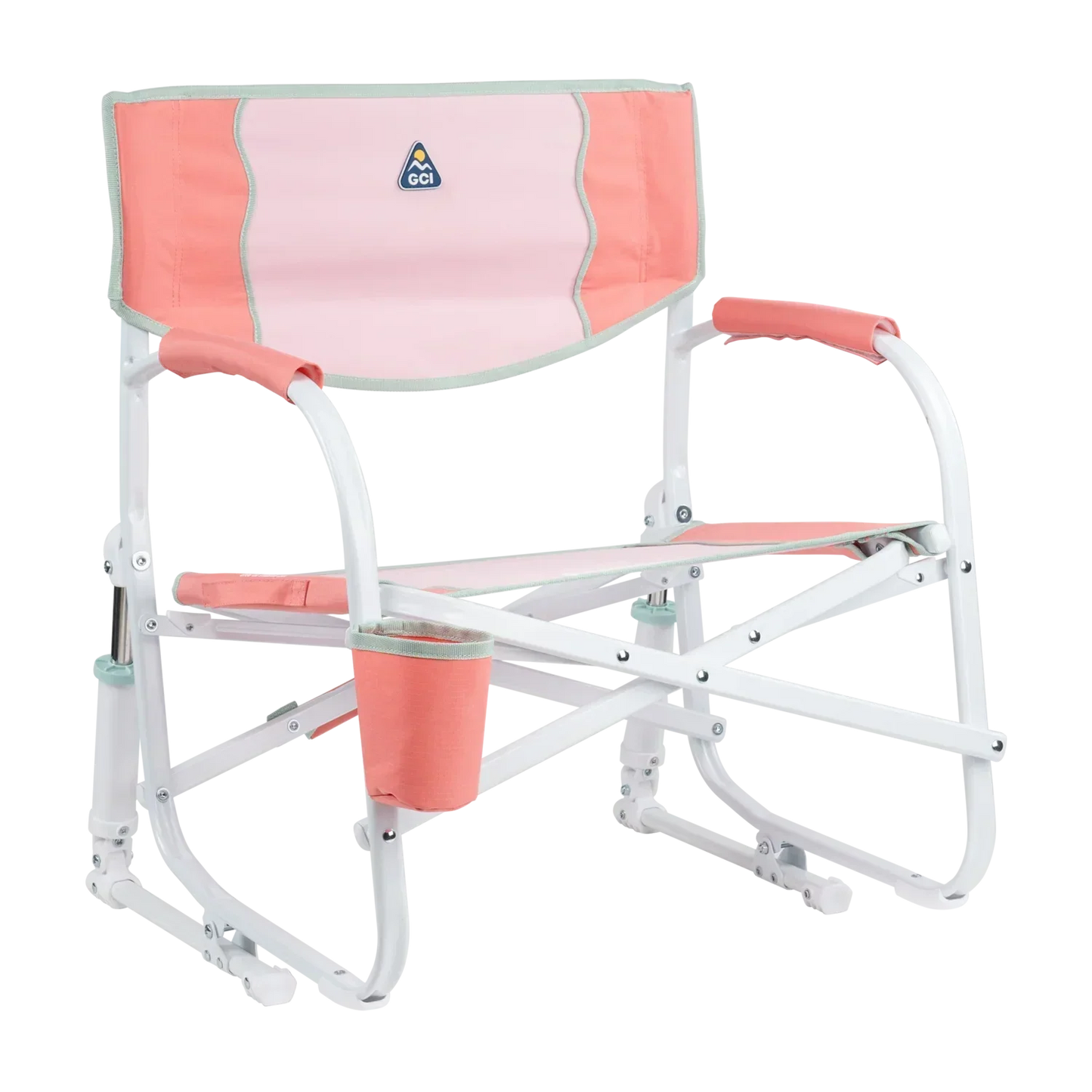 Lightweight Messenger Grab & Go Rocker - Choice 551 - Space-Saving Micro-Folding Chair for Backpacking - Coral
