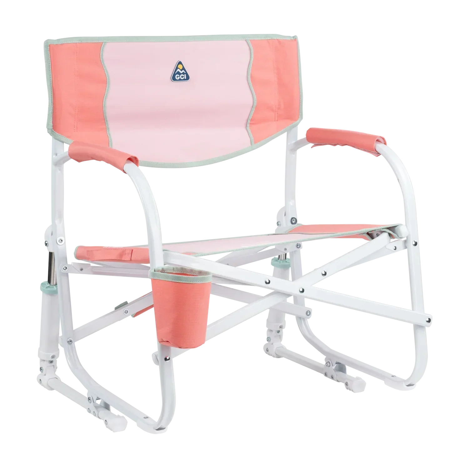 Lightweight Messenger Grab & Go Rocker - Choice 551 - Space-Saving Micro-Folding Chair for Backpacking - Coral