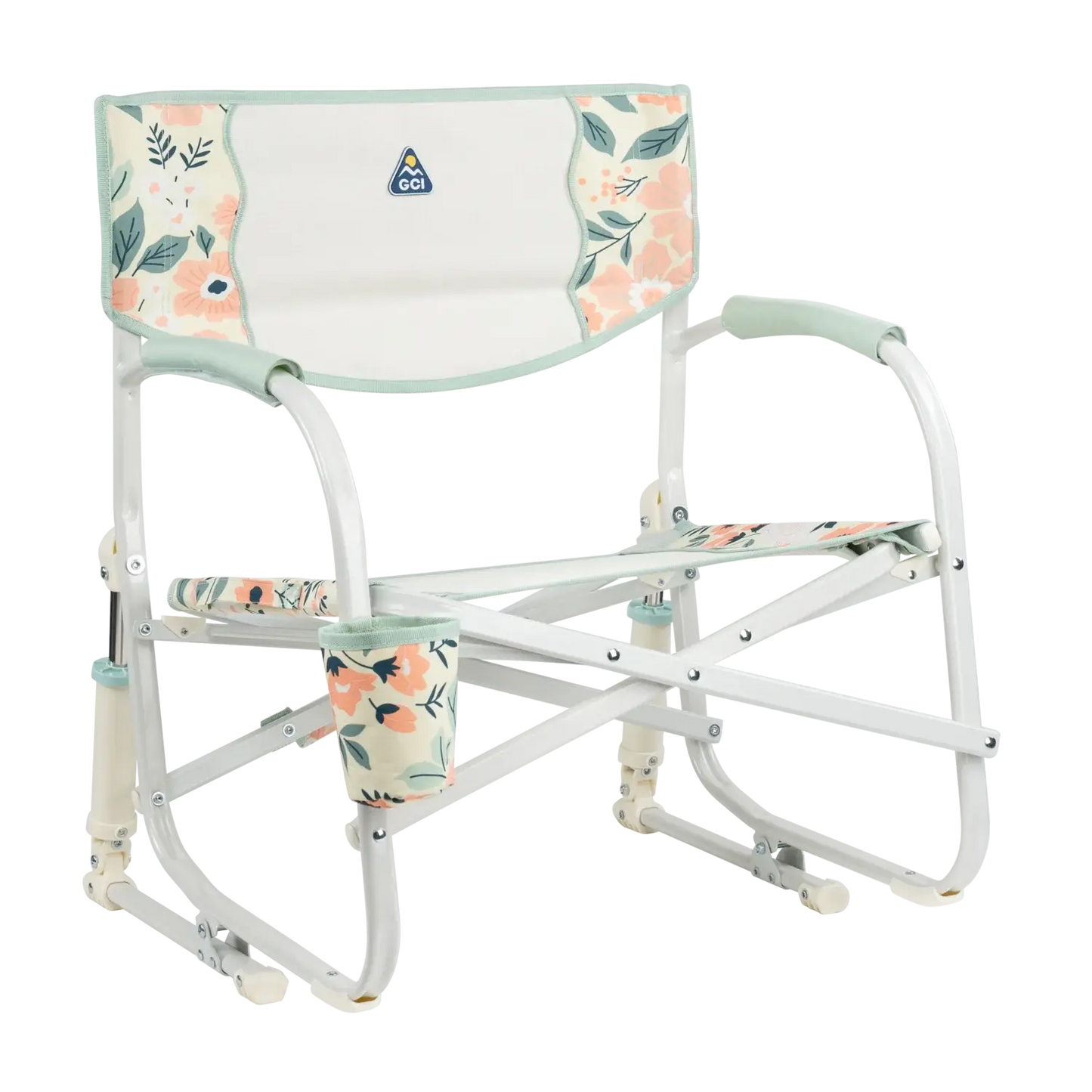 Lightweight Messenger Grab & Go Rocker - Choice 551 - Space-Saving Micro-Folding Chair for Backpacking - Floral Bouquet