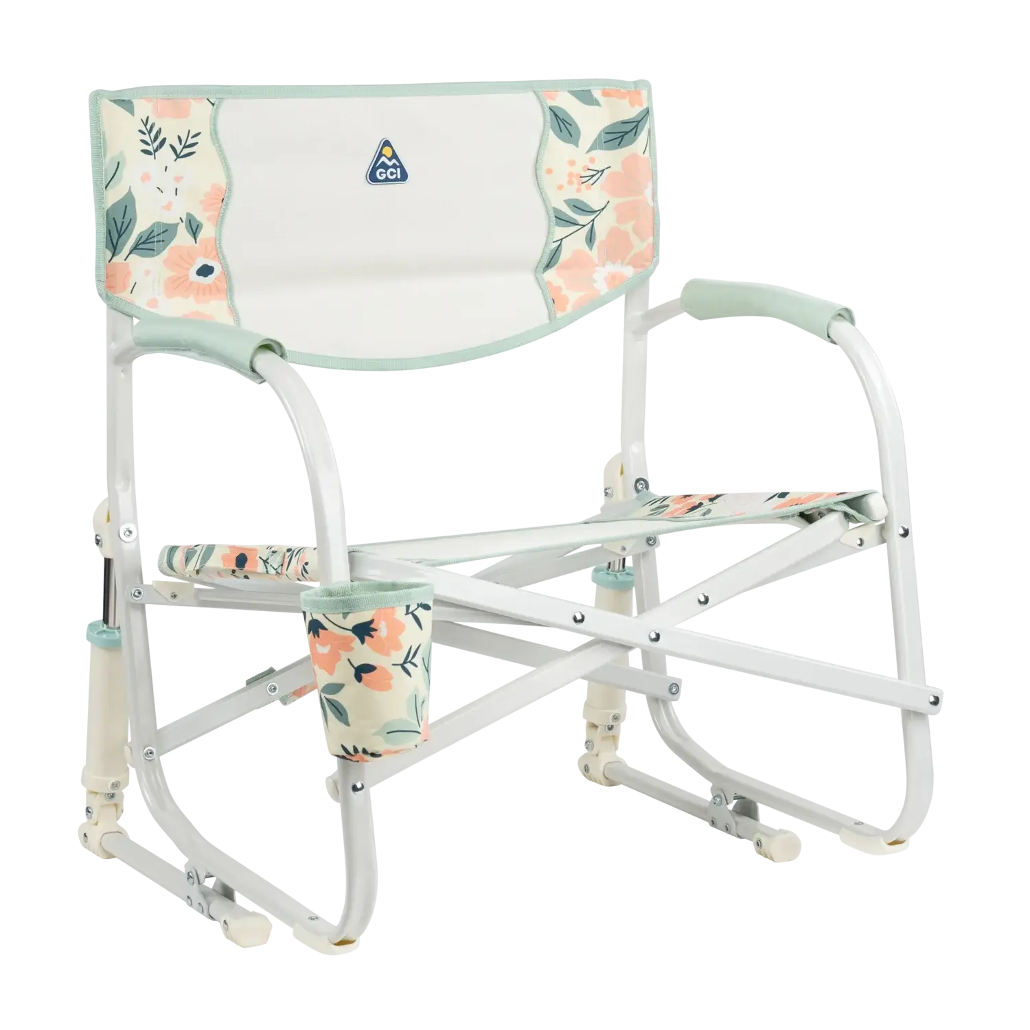 Lightweight Messenger Grab & Go Rocker - Choice 551 - Space-Saving Micro-Folding Chair for Backpacking - Floral Bouquet