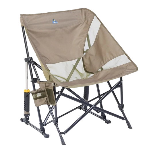 Premium All-Weather Pod Rocker Elite - Choice 832 - RoadTrip Rocker Smooth Motion Camp Chair - Aged Fatigue