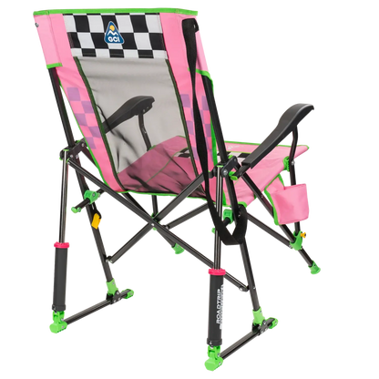 Heavy-Duty Freestyle RoadTrip Rocker - NASCAR For Her - Choice 560 - Heavy-Duty Kickback Rocker with Beverage Holder Detail