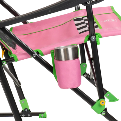 Heavy-Duty Freestyle RoadTrip Rocker - NASCAR For Her - Choice 560 - Heavy-Duty Kickback Rocker with Beverage Holder Detail
