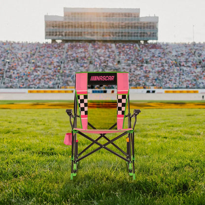 Heavy-Duty Freestyle RoadTrip Rocker - NASCAR For Her - Choice 560 - Heavy-Duty Kickback Rocker with Beverage Holder Detail
