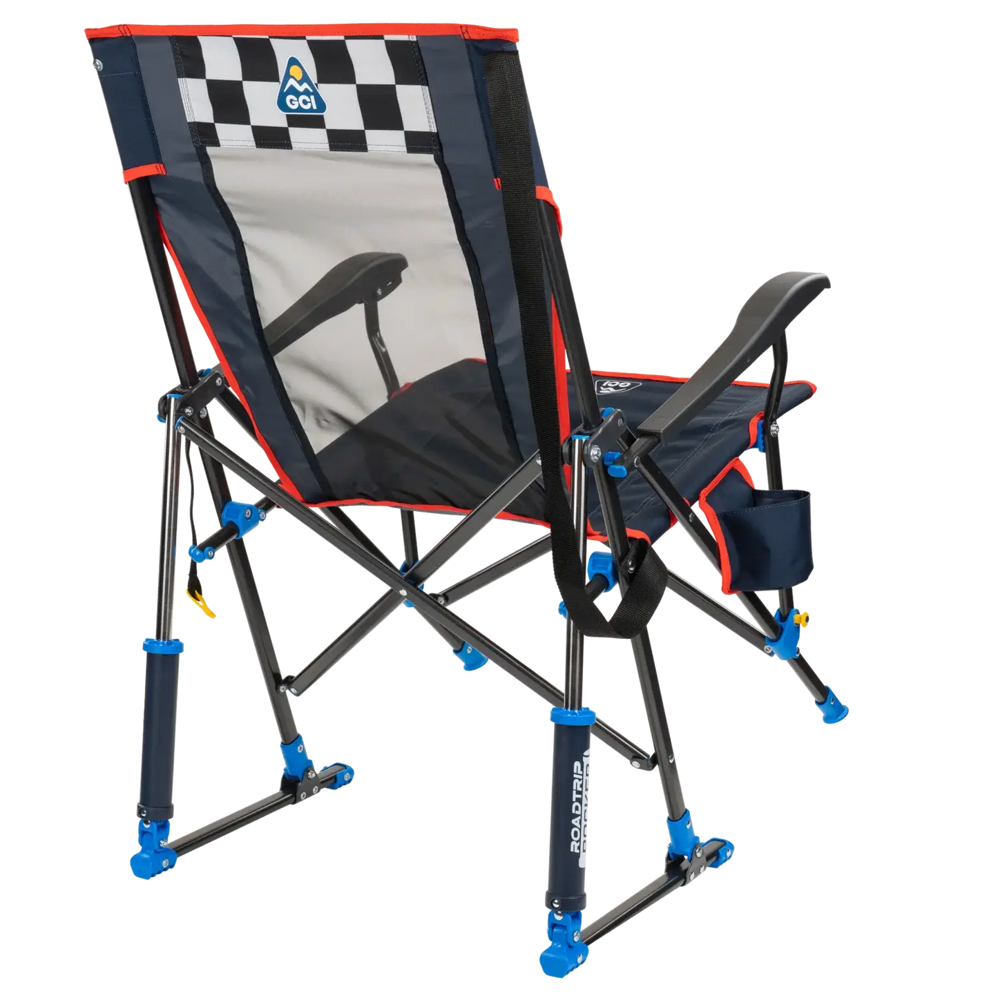 Premium All-Weather RoadTrip Rocker - NASCAR For Him - Choice 453 - Patented Spring-Action Rocking Chair for Camping Detail