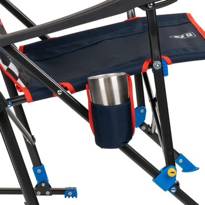 Premium All-Weather RoadTrip Rocker - NASCAR For Him - Choice 453 - Patented Spring-Action Rocking Chair for Camping Detail