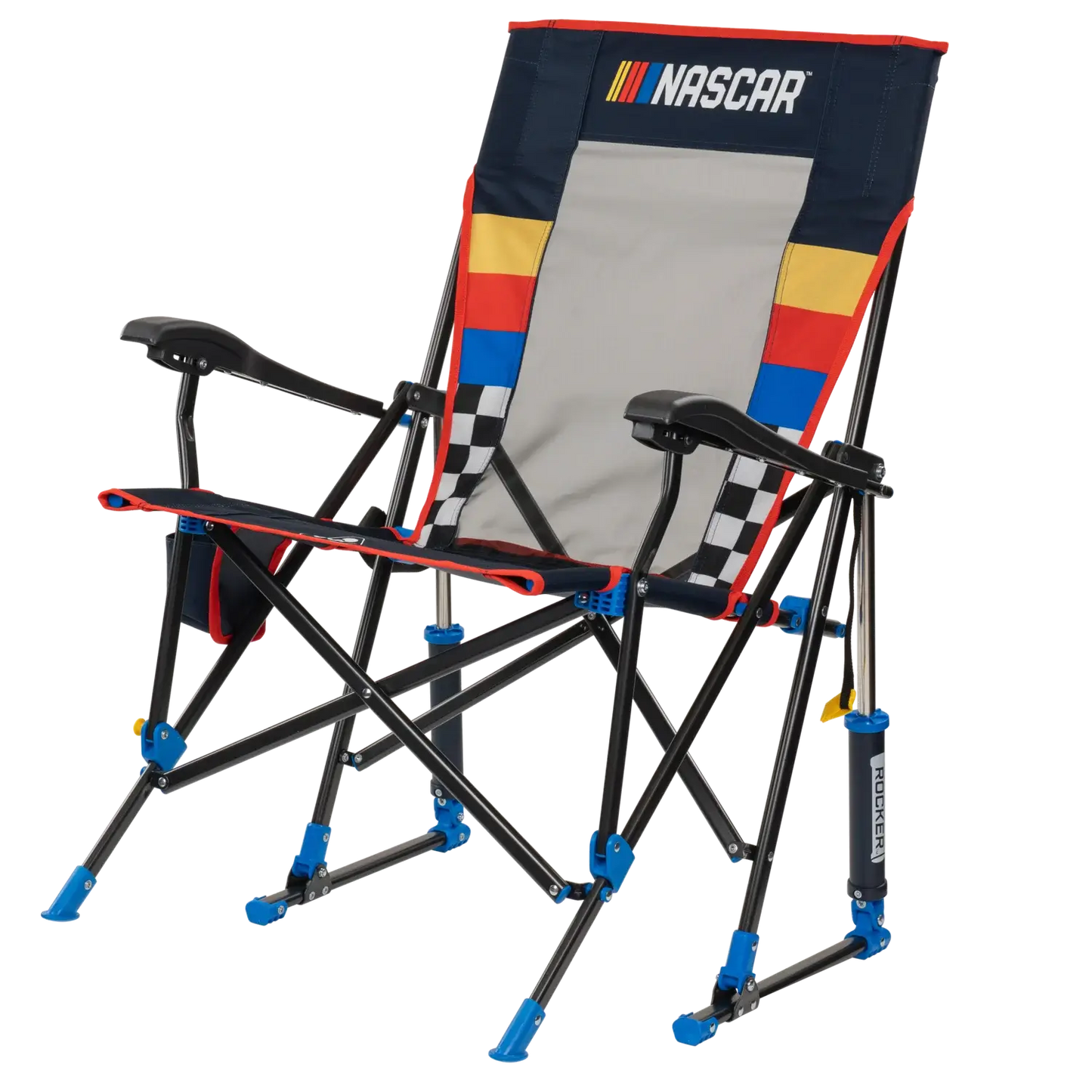 Premium All-Weather RoadTrip Rocker - NASCAR For Him - Choice 453 - Patented Spring-Action Rocking Chair for Camping Detail