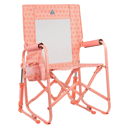 Lightweight Messenger Stowaway Rocker - Choice 794 - Premium Slim-Fold Compact Chair with Messenger Bag - Coral Mosaic