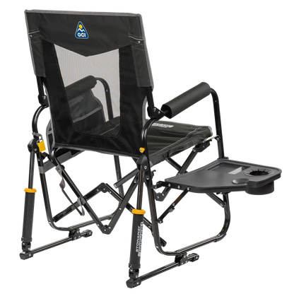 Smooth Motion Stowaway Rocker with Side Table - Choice 253 - Patented Spring-Action Rocking Chair for Camping Detail