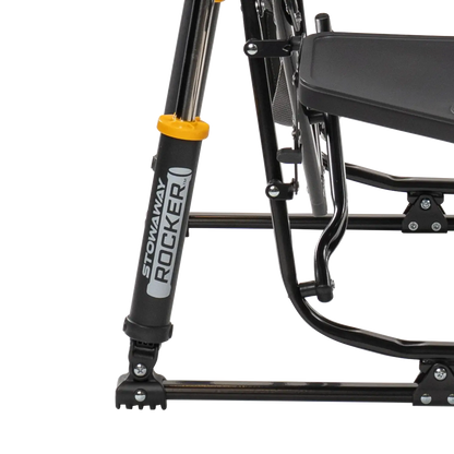 Smooth Motion Stowaway Rocker with Side Table - Choice 253 - Patented Spring-Action Rocking Chair for Camping Detail