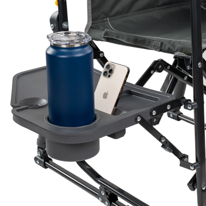 Smooth Motion Stowaway Rocker with Side Table - Choice 253 - Patented Spring-Action Rocking Chair for Camping Detail