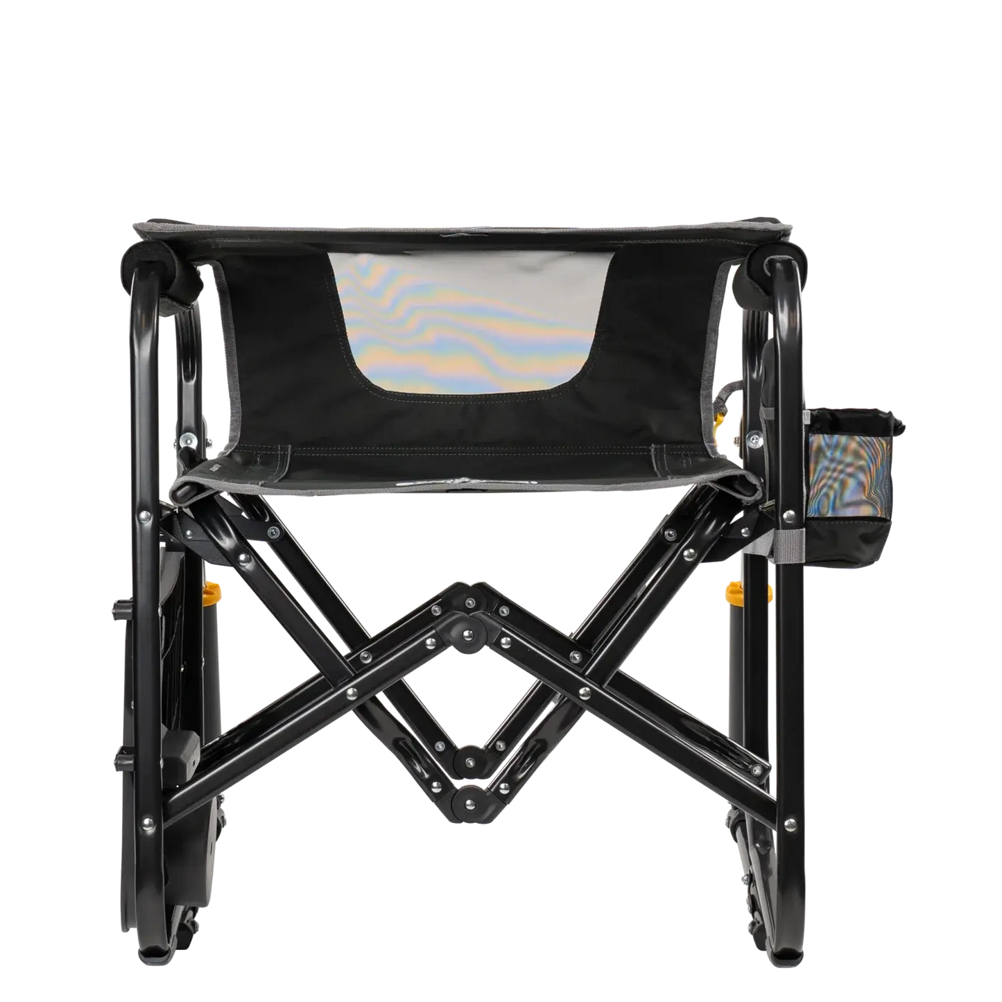 Smooth Motion Stowaway Rocker with Side Table - Choice 253 - Patented Spring-Action Rocking Chair for Camping Detail