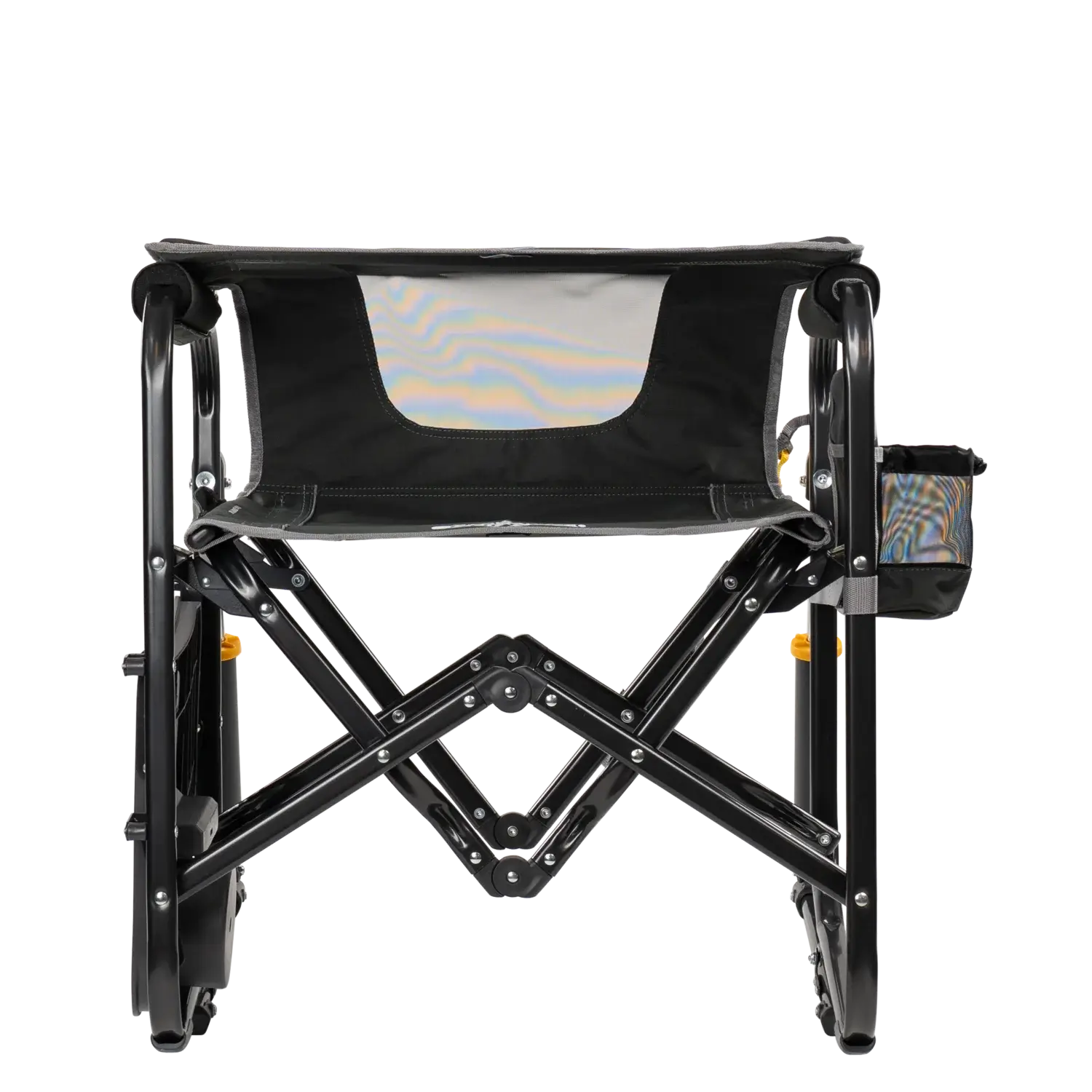 Smooth Motion Stowaway Rocker with Side Table - Choice 253 - Patented Spring-Action Rocking Chair for Camping Detail