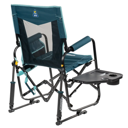 Smooth Motion Stowaway Rocker with Side Table - Choice 253 - Patented Spring-Action Rocking Chair for Camping Detail