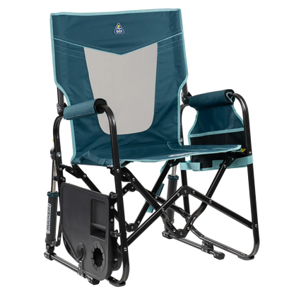 Smooth Motion Stowaway Rocker with Side Table - Choice 253 - Patented Spring-Action Rocking Chair for Camping Detail