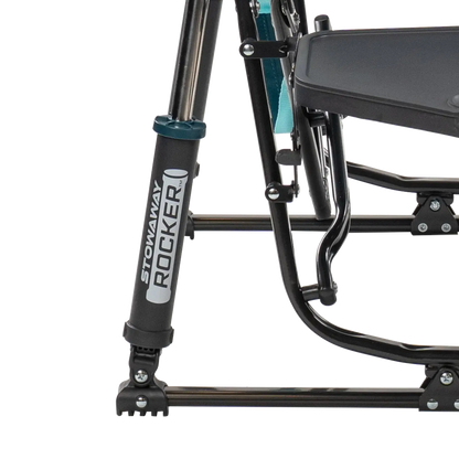Smooth Motion Stowaway Rocker with Side Table - Choice 253 - Patented Spring-Action Rocking Chair for Camping Detail