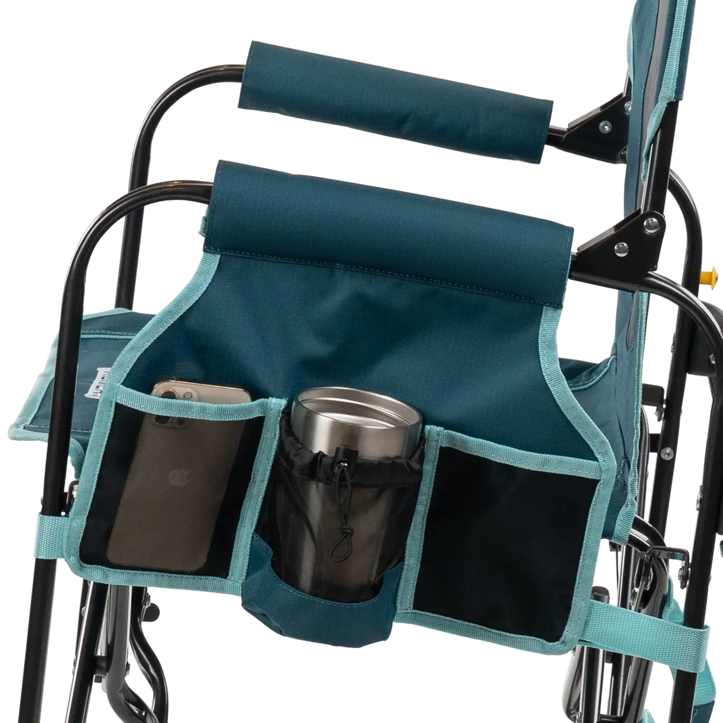 Smooth Motion Stowaway Rocker with Side Table - Choice 253 - Patented Spring-Action Rocking Chair for Camping Detail