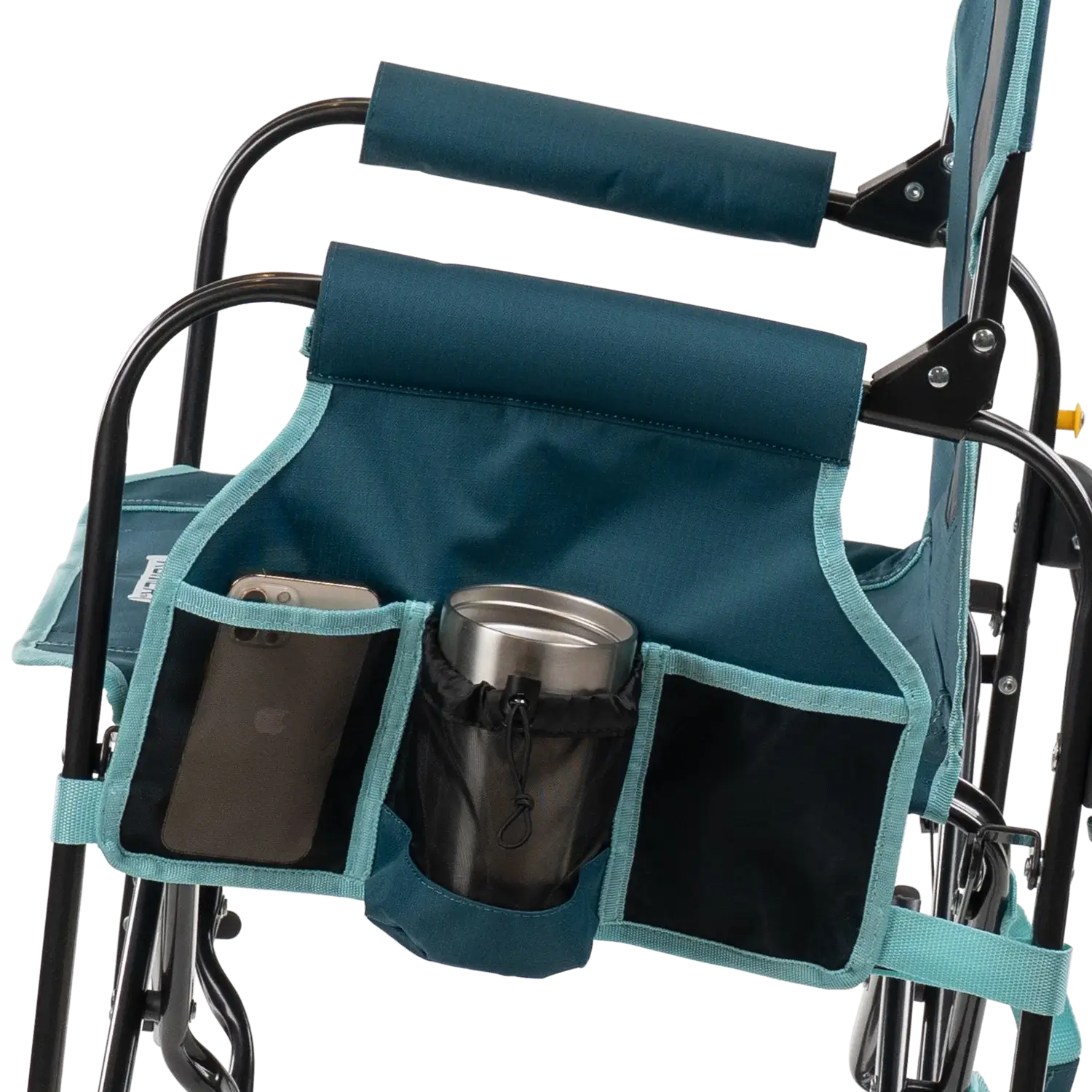 Smooth Motion Stowaway Rocker with Side Table - Choice 253 - Patented Spring-Action Rocking Chair for Camping Detail