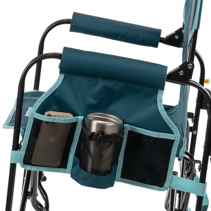 Smooth Motion Stowaway Rocker with Side Table - Choice 253 - Patented Spring-Action Rocking Chair for Camping Detail