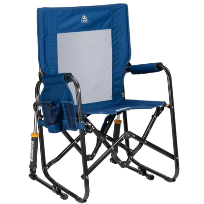 Lightweight Messenger Stowaway Rocker - Choice 794 - Premium Slim-Fold Compact Chair with Messenger Bag - Soft Navy