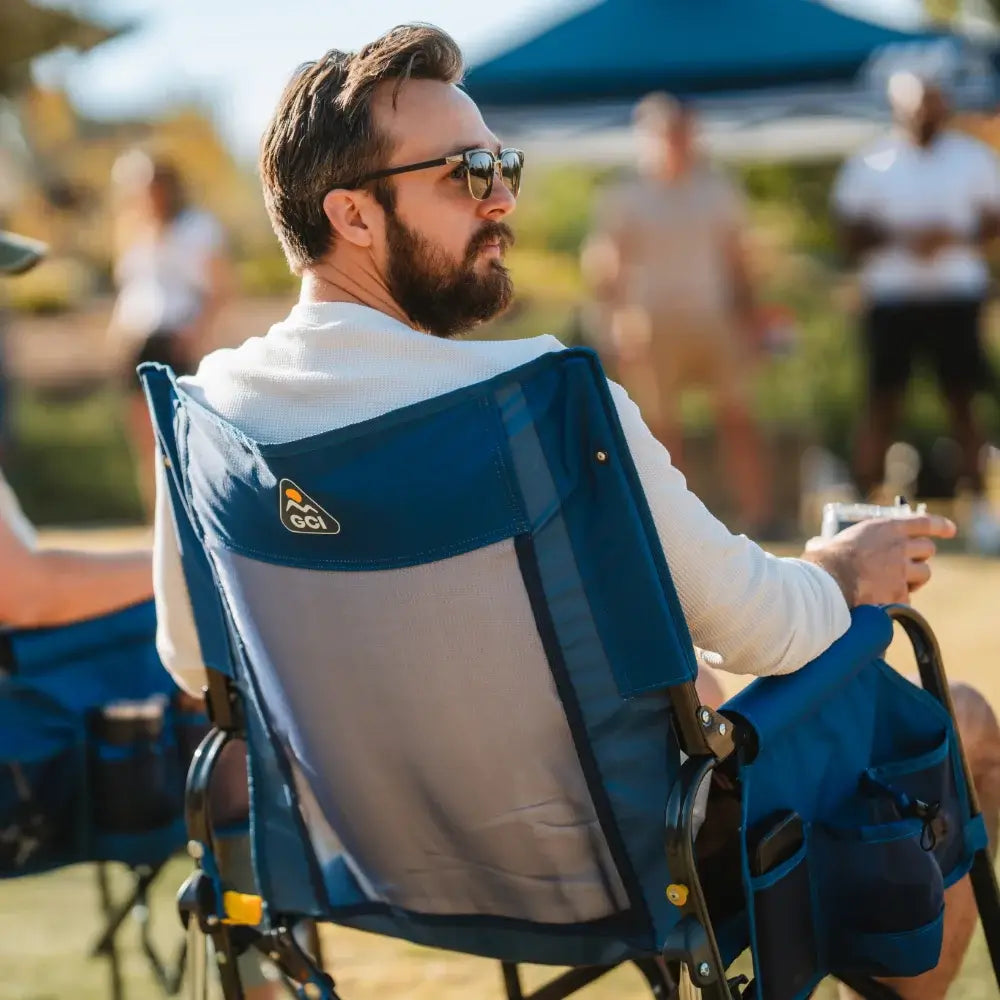Lightweight Messenger Stowaway Rocker - Choice 794 - Premium Slim-Fold Compact Chair with Messenger Bag Detail