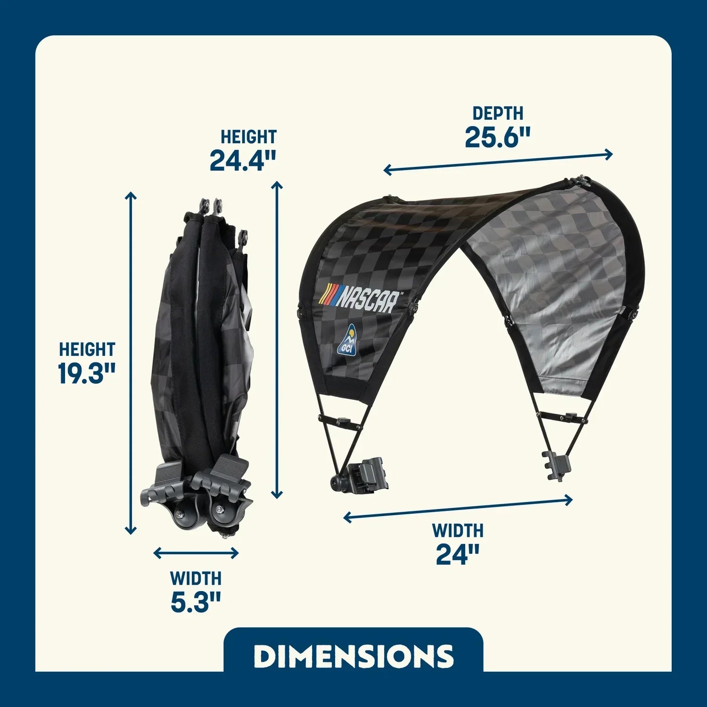 Heavy-Duty SunShade Accessory - NASCAR - Choice 704 - Gear for Camping & Outdoor Travel Detail
