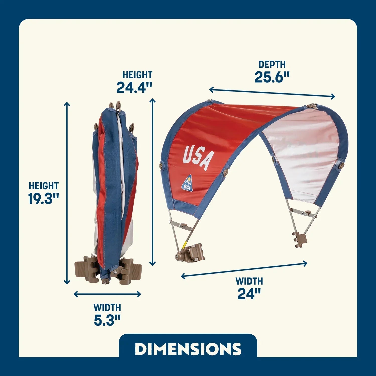 Advanced SunShade Accessory - USA Anniversary Deluxe - Choice 917 - Gear for Camping & Outdoor Travel Detail